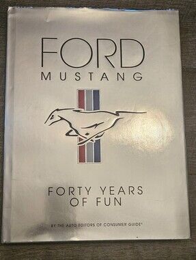Ford Mustang Hardcover Book - Silver with Red & Blue Accent